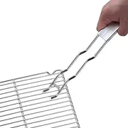 Grill Net Clip | Stainless Steel Cooking Fork Grilling Rack Clip | Grilling & BBQ Utensils, Screwdriver Tool for Family, Friends, Home, Young People, Elderly