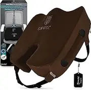 SNUGL Coccyx Cushion | Thick Memory Foam Seat Cushion for Office, Car, Wheelchair & Gaming Chair | Orthopedic Support Pillow for Tailbone, Sciatica, Back & Hip Pain Relief (Brown - Regular)
