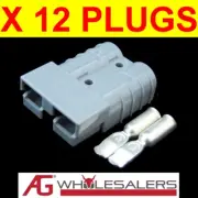 12 x GREY ANDERSON COMPATIBLE 50 AMP PLUG CONNECTORS JOINER 12V DUAL BATTERY 50a