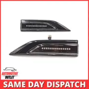 2X LED SIDE MARKER DYNAMIC INDICATORS CLEAR BLACK FOR VW TRANSPORTER T6 2015-18