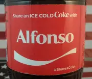 Share A Coke With Alfonso 2017 Limited Edition Coca Cola Bottle