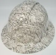 New Full Brim Hard Hat Custom Hydro Dipped WE THE PEOPLE CONSTITUTION. Free Ship