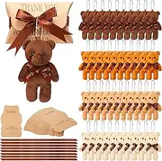 40 Sets Mini Bear Toy and Small Gift Boxes, with 40 Tiny Bear 40 Pillow Box with Ribbon Mini Bear Stuffed Animal Mini Stuffed Bears Small Favor Boxes for Wedding Birthday Baby Shower Bridal Shower