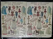 Antique Paper Cutout Doll & Clothes - Lot of 2 - Sealed