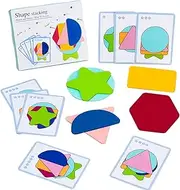 Color Shape Match Toy - Color Recognition Wooden Educational Learning Enhancer,Preschool Sorter, Fun Smooth Geometry Sorting Stacking Toy