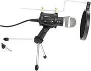 ibasenice Live Streaming Stand USB Microphone Live Streaming Microphone Stand USB Mic Black