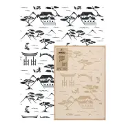 ORIENTAL reusable PLASTIC Wall STENCIL Template 25.6"x37.4" JAPANESE LANDSCAPE