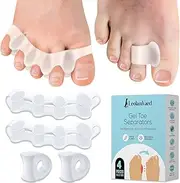 (4 Pieces in Two Types) Toe Separators & Toe Spacers for Feet Men and Women, Fast Pain Relief from Hammer Toe & Bunions, Medical Grade Gel Hammer Toe Corrector Straightener for Walking & Yoga