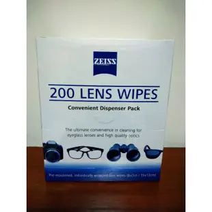 Zeiss 蔡司 鏡面擦拭紙 眼鏡擦拭紙 200張盒裝