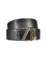 Zegna Belt DOUBLE FACE Leather ITALY Man Black BWINM2958F NER Sz.110 MAKE OFFER