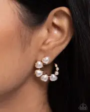 Paparazzi*Castle Courting* Gold Post Earring