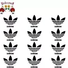 X 12 BUNDLE NEW ADIDAS LOGO DESIGN BRAND IRON ON DECAL HEAT TRANFER HTV