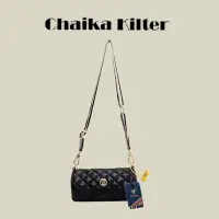 在飛比找蝦皮商城優惠-Chaika Kilter 韓國女士 PU 背帶袋復古圓筒迷