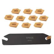 SPB326 Grooving Blade Cut-Off Parting Tool Kits Holder Carbide Lathe Cutting
