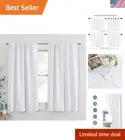 White Window Curtains - Window Dressing Soft Fabric Back Tab/Rod Pocket Kids ...