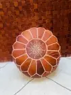 Handmade Pouffe Boho New Unstuffed Footrest Moroccan 24''Leather Ottoman