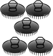 OATIPHO 5PCS Portable Hair Shampoo Brush Soft Plastic Scalp Massager for Dandruff Removal Exfoliating Hair Care for Shower Scalp Cleansing