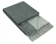 Chiswick Cashmere and Merino Wool Blend Throw - Charcoal