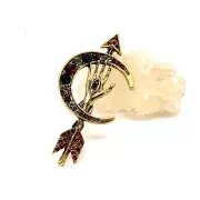 NEW Protective Eye Hand Magick Brooch Pin Jewelry Gold Black Halloween Witch