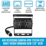 Elinz AHD Reversing Forward View CCD Camera 4PIN Night Vision Car Truck Caravan 120 Degrees View