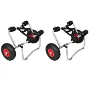 2 PCS Kayak Cart Trolleys Portable Canoe Carrier 2 Wheels Foldable Dolly Cart