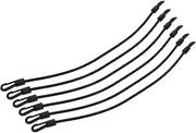 Toddmomy 6Pcs Elastic Cargo Tensioner Belts with Hooks Durable Fastening Straps for Motorbike Bicycle Load Binding Lightweight Easy to Use High Elasticity Firm Hold