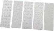 Healeved 5pcs Manicure DIY Templates Nail Printing Plates Unique Nail Art Stamper Stencils