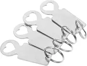 COHEALI Trolley Token Keyring Set 4pcs Stainless Steel Shopping Cart Remover Practical and Decorative for Home