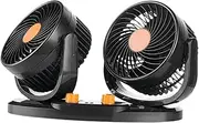 Portable Car Fan | 24V Double Head Car USB Fan | Adjustable Dashboard Cooling Device With Strong Wind, Low Noise Design For Indoor Outdoor Use