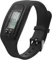 Kisangel Silicone Wristband Pedometer Watch - Exercise Bracelet for Step Counting - Simple White Silica Gel