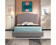 Ravena Fabric Upholstered Bed Frame in Grey