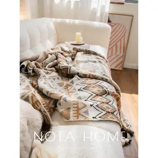 波西米亞沙發毯奶油風空調毯高級感冬季加厚蓋毯單人斗篷披肩毛毯
