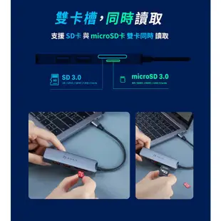 【亞果元素】CASA Hub A05 USB-C Gen2 免驅動 五合一多功能 高速集線器 轉接器 讀卡機 影像傳輸