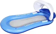Hohopeti Inflatable Row Inflatable Floating Bed Water Hammock Collapsible Recliner Floating Row Orange