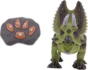Garneck 1 Set Electric Dinosaurs Luminous Triceratops Remote Control Plaything for Engaging Light and Sound Features Birthday Present