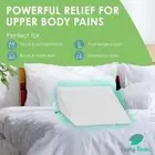 Cushy Form Wedge Triangle Memory Foam Bed Support Pillows Sleeping, White 12 in