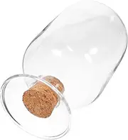 Homoyoyo Container Glass Glass Holder 500ml Bottle Softwood Cap Home Decor Fireproof Storage Jar