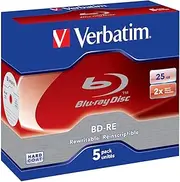 BD-RE 25GB 5Pk Jewel Case 2X