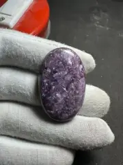 50 cts. 100% natural charoite gemstone flatback cabochon jewelry making stone