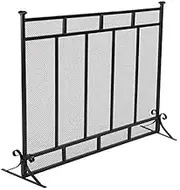Fireplace Screens Vertical Grid Decorative Iron Mesh Fireplace Screen 99 X 30.5 X 79cm Fireplace Screen Flat Fireplace Screens