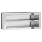 Kitchen Wall Cabinet Pantry Display Stainless Steel Rack Storage Shelf Cupboard