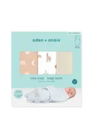 NIB aden + anais essentials Easy Zipless Swaddle Wraps - Desert Sun 0-3 Months