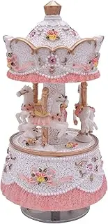 Laxury 3-horse Carousel Music Box Mp333,Tune is Carrying You from Castle in the Sky