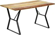 Dining Table Solid Reclaimed Wood 140x80x76 cm - Farmhouse Style Table, Kitchen or Dining Display, Dinner Parties, Wood Construction, Room Decor, Table Set