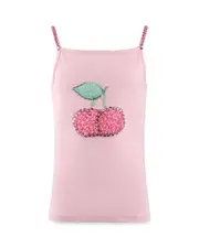 Lola + The Boys Girls' Gem Studded Cherry Tank - Little Kid, Big Kid