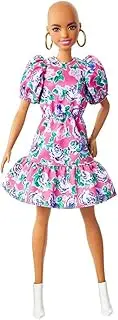 Barbie GHW64 - Barbie Fashionistas Doll 150 (Bald) with Flower Dress
