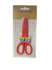 Pep Rally 5.3" Blunt Tip Scissors w/Sheath, Red w/ Butterfly