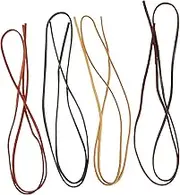 KOCKSHION DIY Jewelry Leather Rope 4pcs Flat Leather Cord Braiding String for Craft Making Necklace Thread