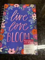 Weekly/Daily Undated Planner and Organizer With Stickers (Live Love Bloom)