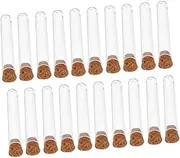 CHILDWEET 50pcs Test Tubes Storage for Sample Bath Salt Sealed Cork Stopper for Laboratory Plant Care